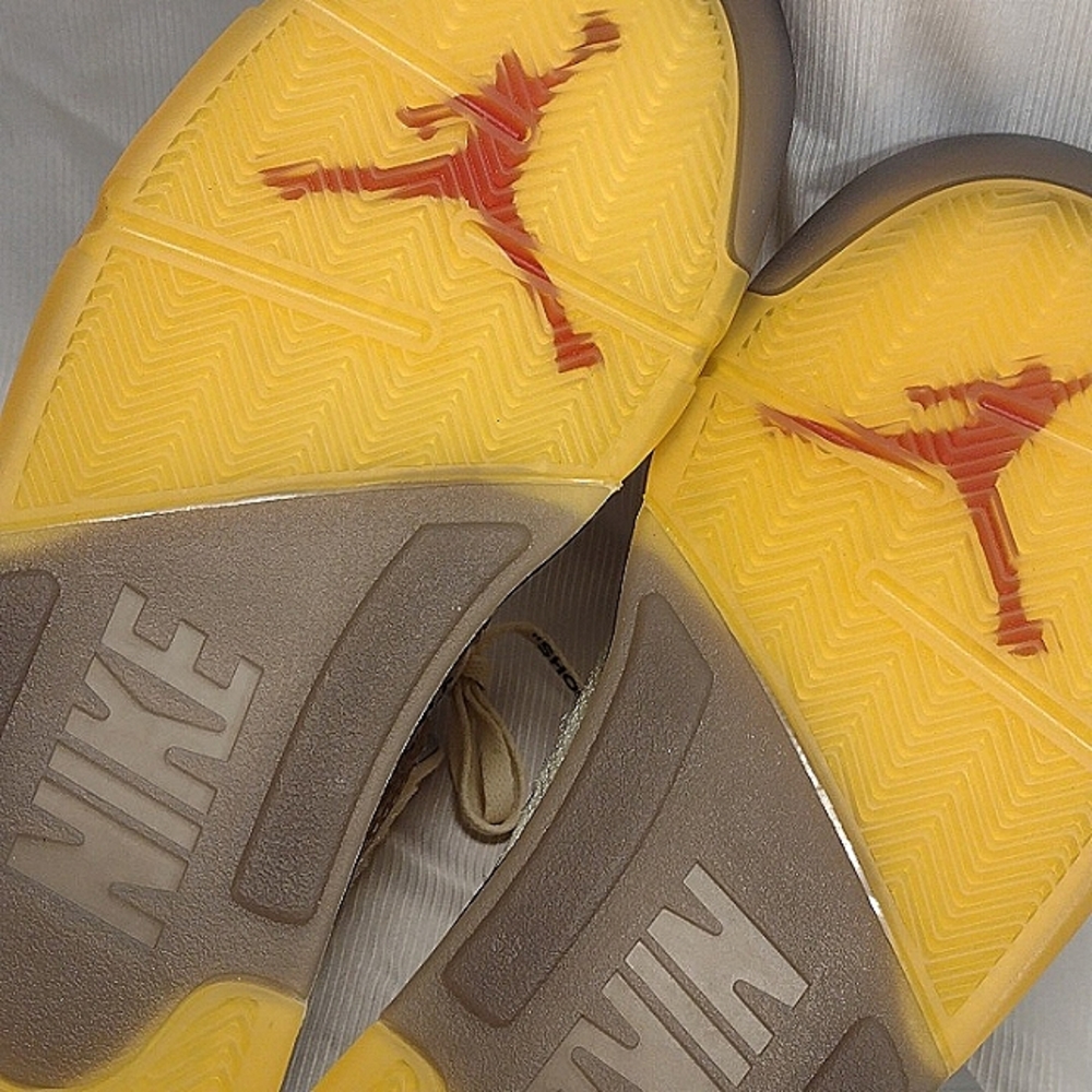XXXSOLDXXXXAir Jordan 5 Retro X Off White Sail Sneakers - Picture 7 of 16